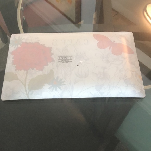 💜Serving platter/decorative platter with butterfly and flowers💜 - Picture 3 of 6